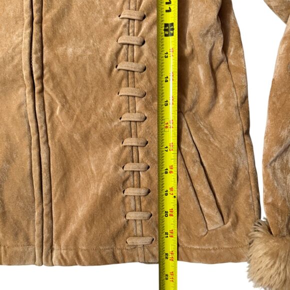 Effeci Faux Suede Shearling Camel/Tan Jacket – Size M - Picture 11 of 12